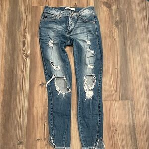 KanCan Ripped Blue Skinny Jeans